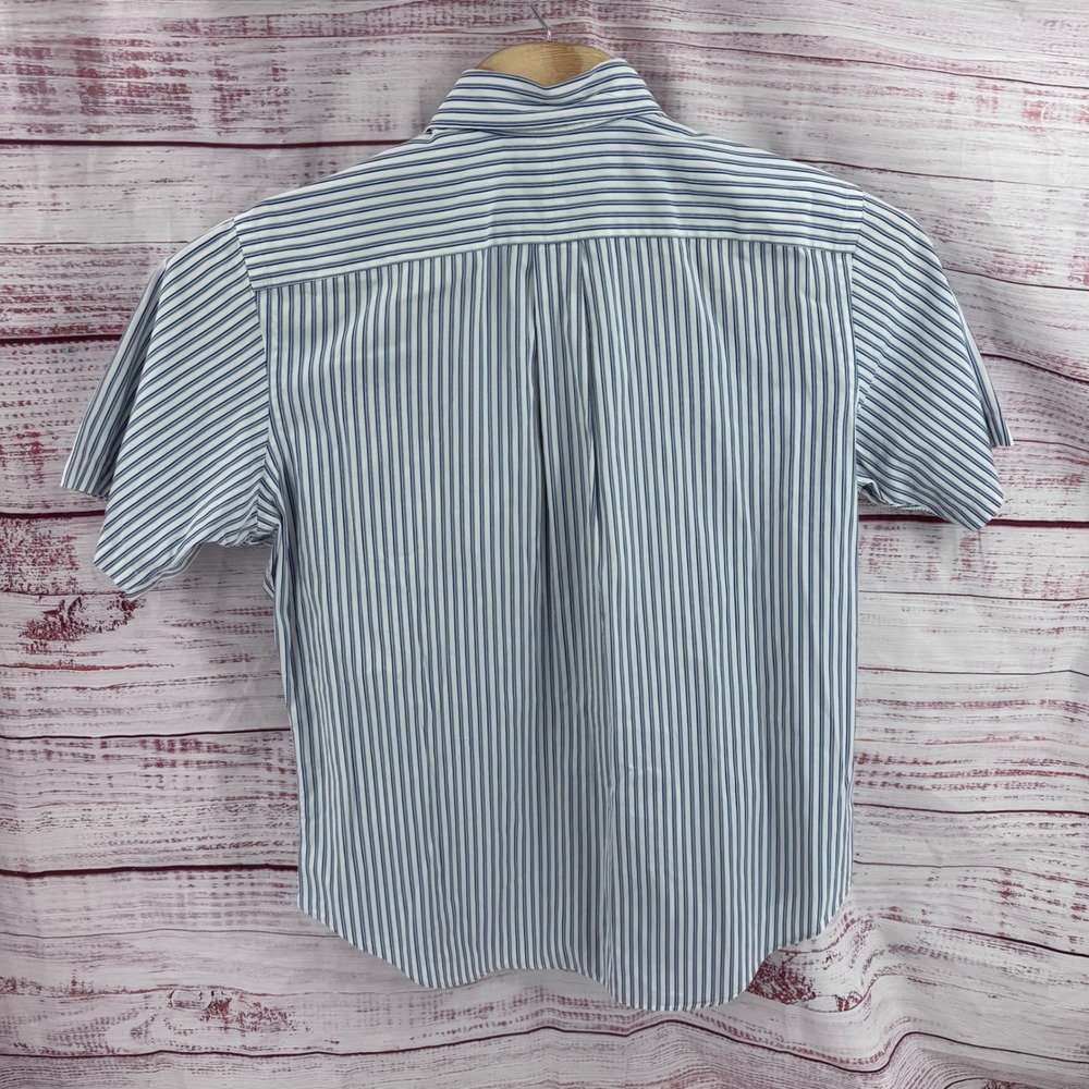 Ralph Lauren Shirt Mens Large Classic Fit Striped Short Sleeve Button Down - Picture 5 of 7